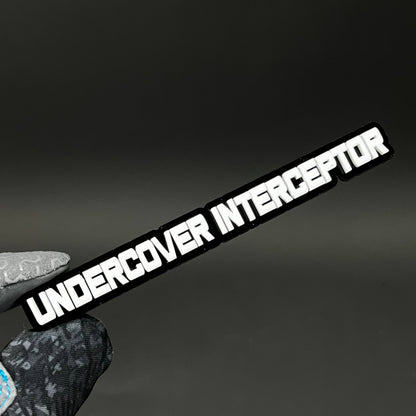 1PC UNDERCOVER INTERCEPTOR 3D Acrylic Badge - Car Truck Emblem Fender Sticker