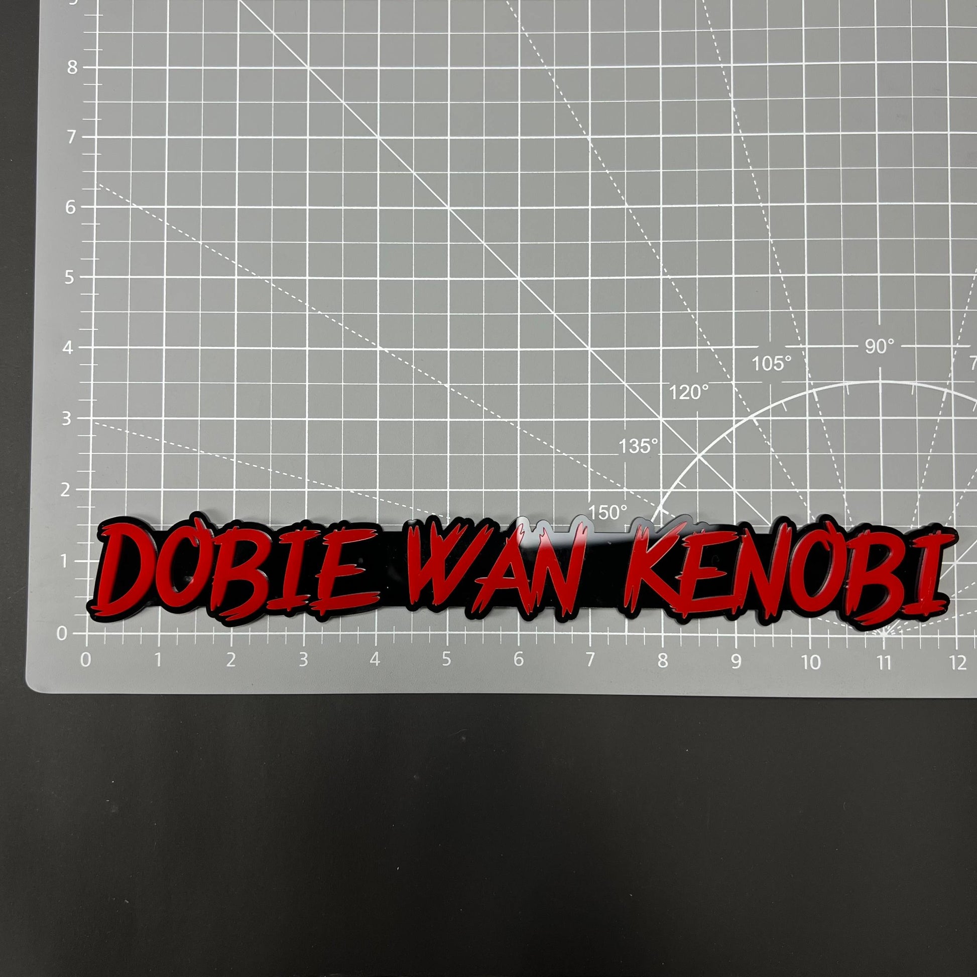 1PC DOBIE WAN KENOBI 3D Acrylic Badge - Car Truck Emblem Fender Sticker