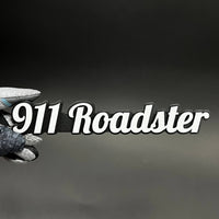 1PC 911 Roadster (White) 3D Acrylic Badge - Car Truck Emblem Fender Sticker