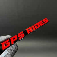 1PC GPS RIDES 3D Acrylic Badge - Car Truck Emblem Fender Tailgate Trunk Sticker