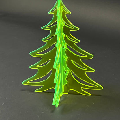 1PC Christmas Tree 3D Acrylic Badge - Car Truck Emblem Fender Sticker