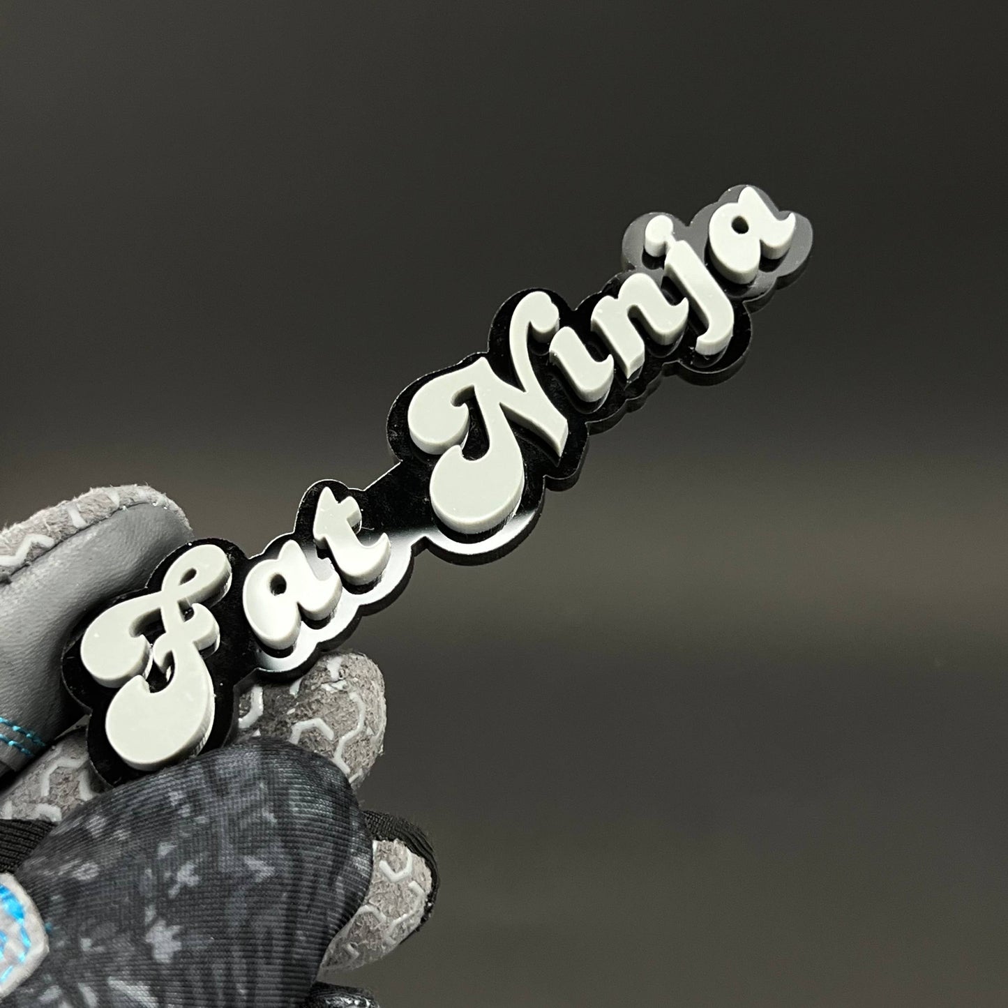 1PC Fat Ninja 3D Acrylic Badge - Car Truck Emblem Fender Tailgate Trunk Sticker
