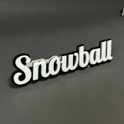 1PC Snowball 3D Acrylic Badge - Car Truck Emblem Fender Tailgate Trunk Sticker