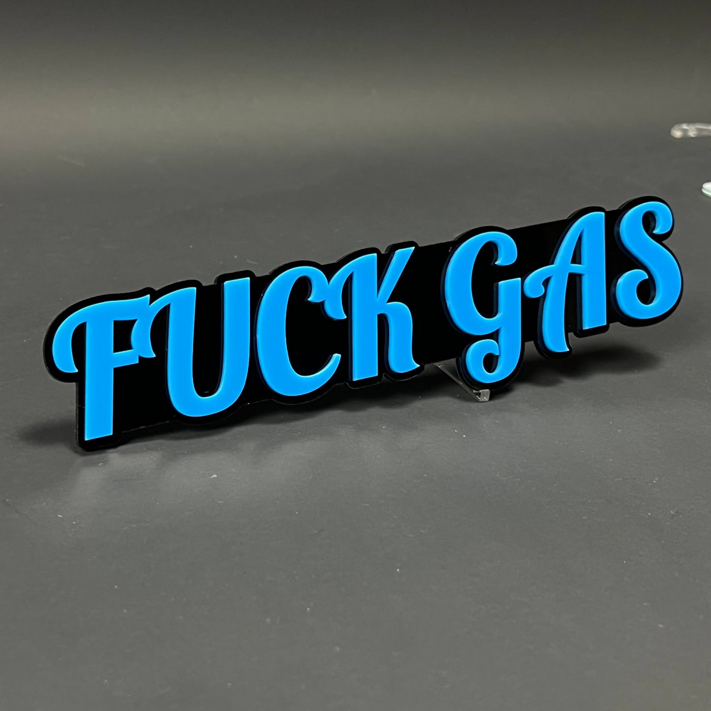 1PC FUCK GAS 3D Acrylic Badge - Car Truck Emblem Fender Tailgate Trunk Sticker