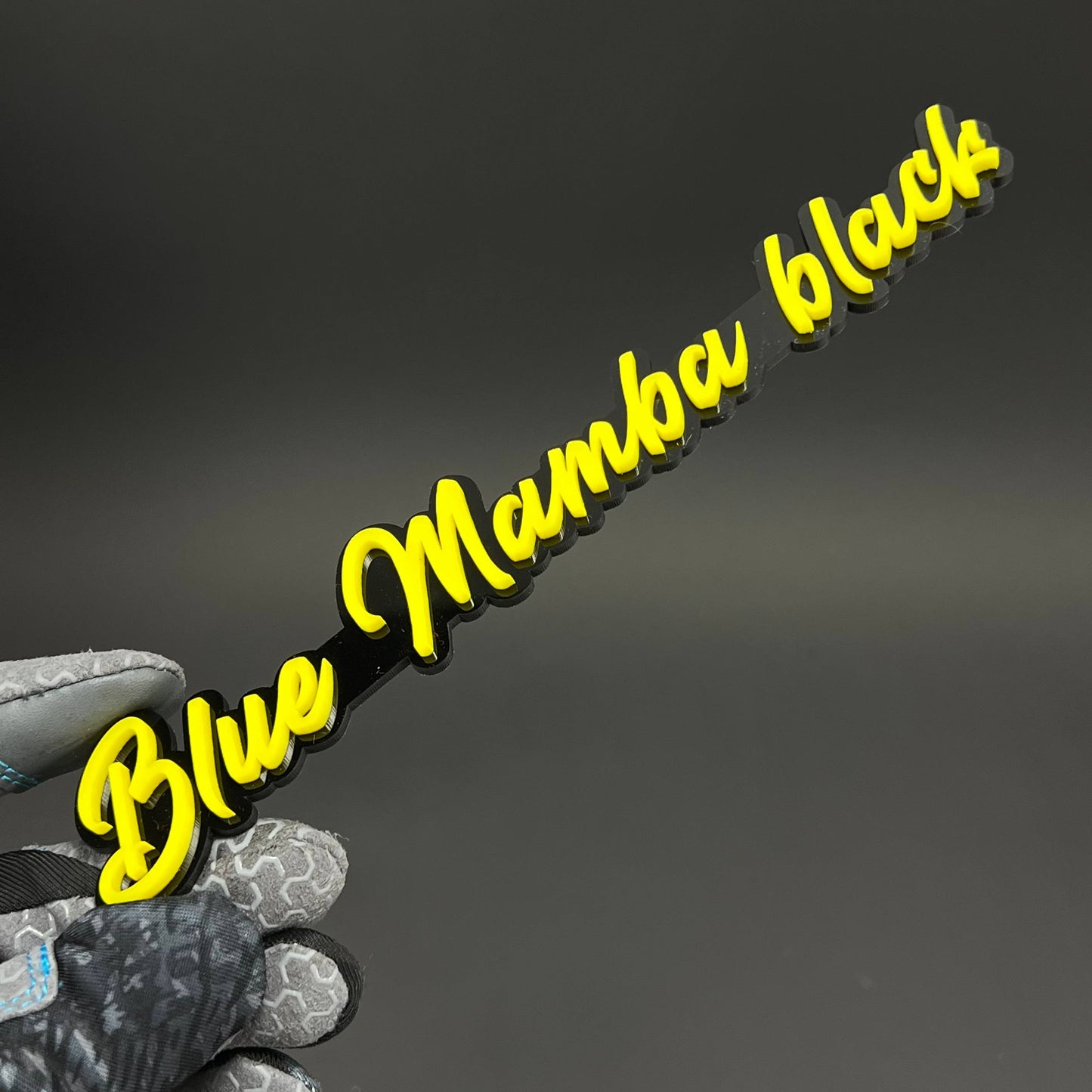 1PC Blue Mamba black 3D Acrylic Badge - Car Truck Emblem Fender Sticker