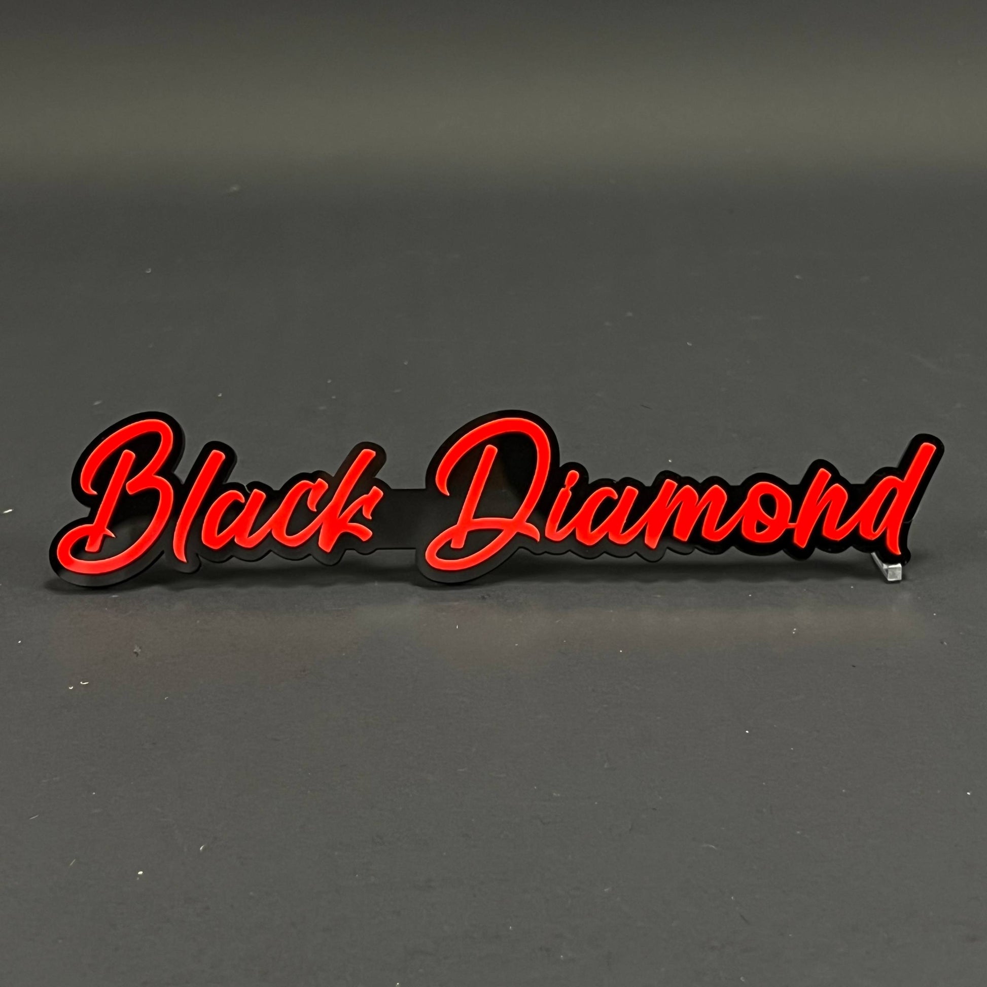 1PC Black Diamond 3D Acrylic Badge - Car Truck Emblem Fender Sticker