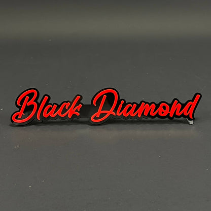 1PC Black Diamond 3D Acrylic Badge - Car Truck Emblem Fender Sticker