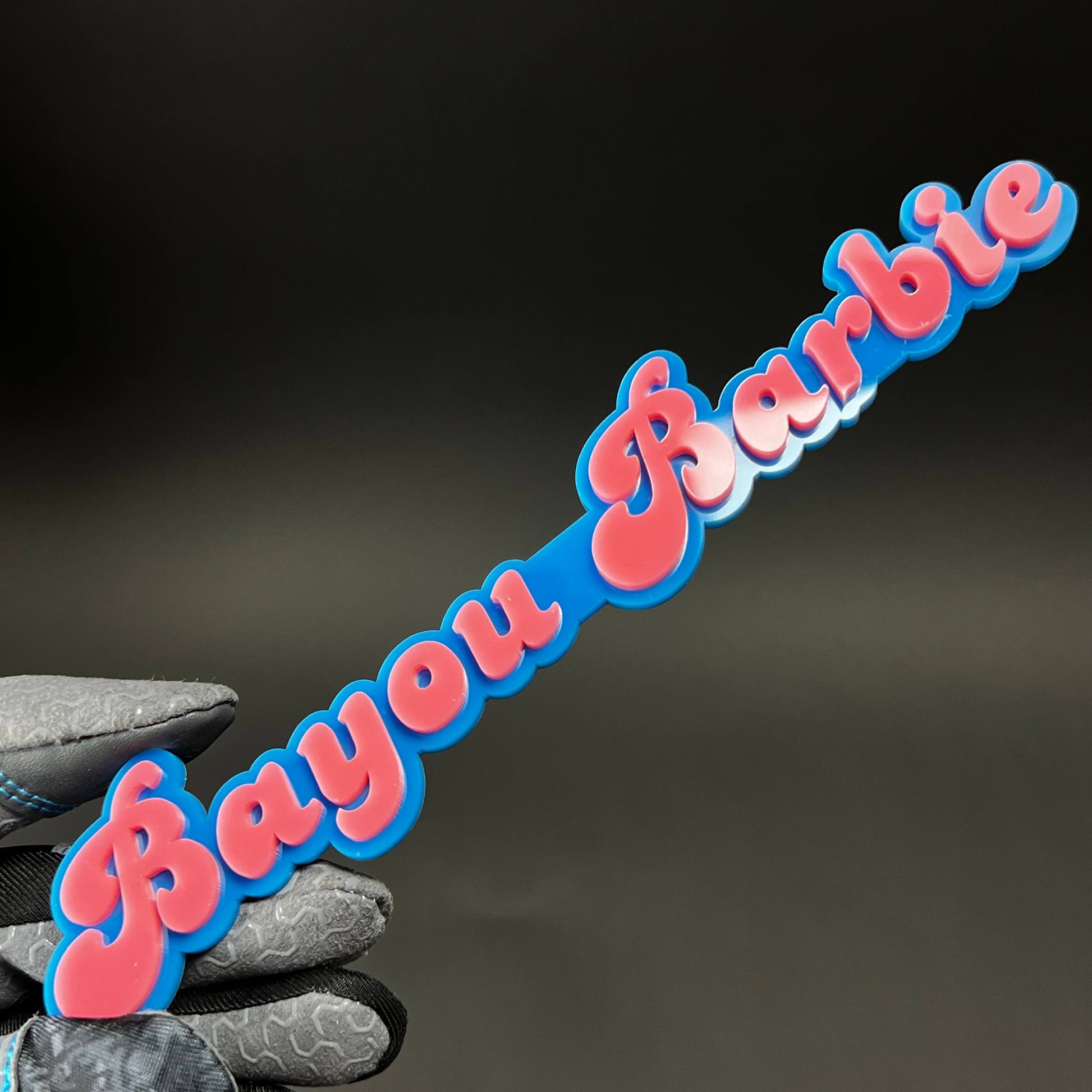 1PC Bayou Barbie 3D Acrylic Badge - Car Truck Emblem Fender Sticker