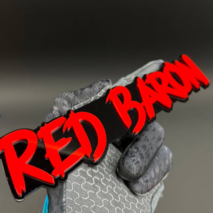 1PC RED BARON 3D Acrylic Badge - Car Truck Emblem Fender Tailgate Trunk Sticker