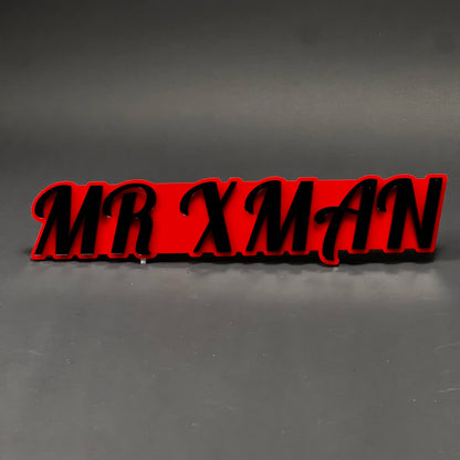 1PC MR XMAN 3D Acrylic Badge - Car Truck Emblem Fender Tailgate Trunk Sticker