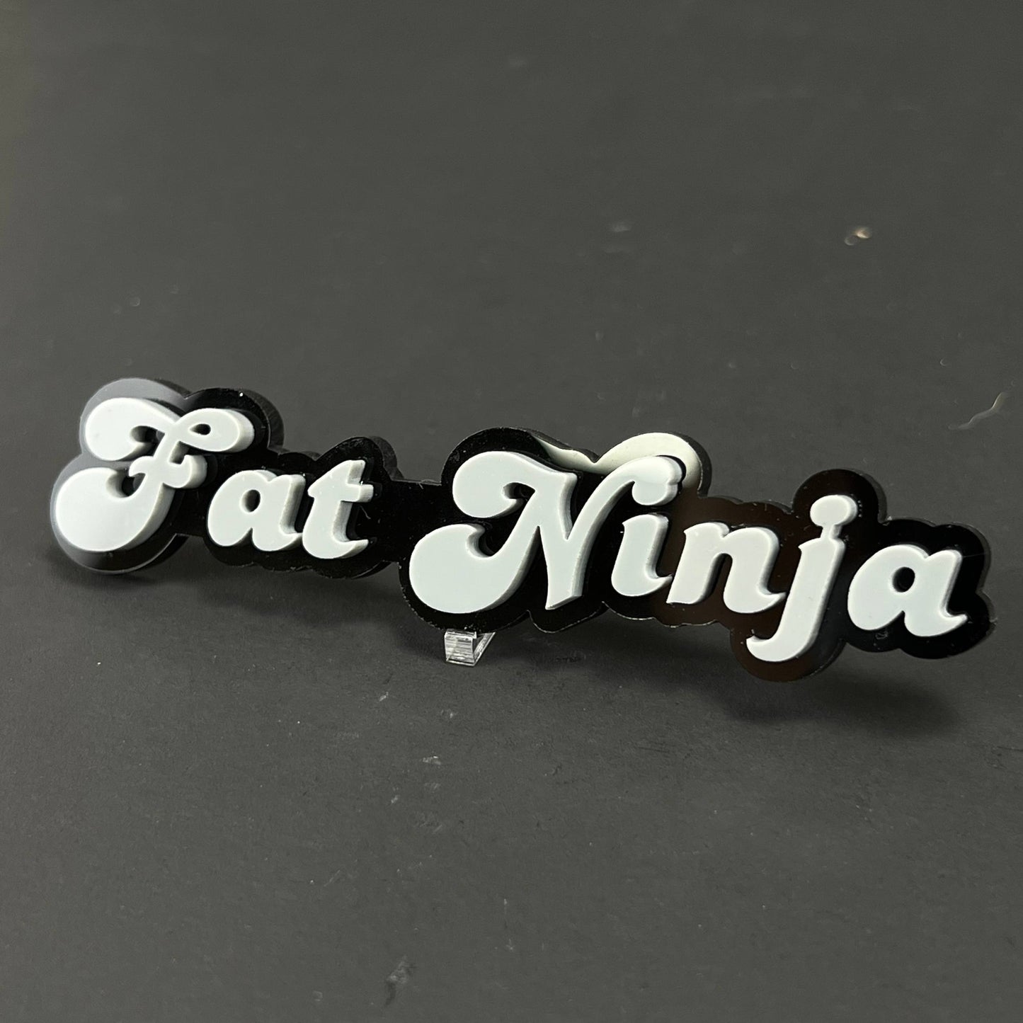 1PC Fat Ninja 3D Acrylic Badge - Car Truck Emblem Fender Tailgate Trunk Sticker