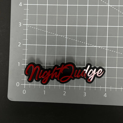 1PC NightJudge 3D Acrylic Badge - Car Truck Emblem Fender Tailgate Trunk Sticker