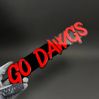 1PC GO DAWGS 3D Acrylic Badge - Car Truck Emblem Fender Tailgate Trunk Sticker
