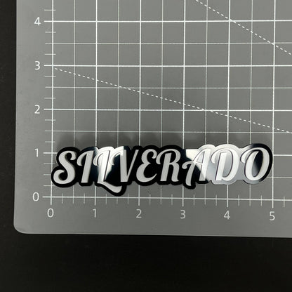1PC SILVERADO 3D Acrylic Badge - Car Truck Emblem Fender Tailgate Trunk Sticker