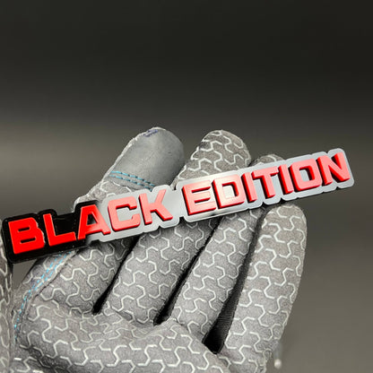 1PC BLACK EDITION 3D Acrylic Badge - Car Truck Emblem Fender Sticker