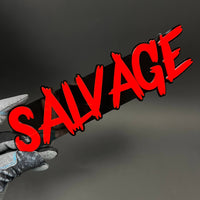 1PC SALVAGE 3D Acrylic Badge - Car Truck Emblem Fender Tailgate Trunk Sticker