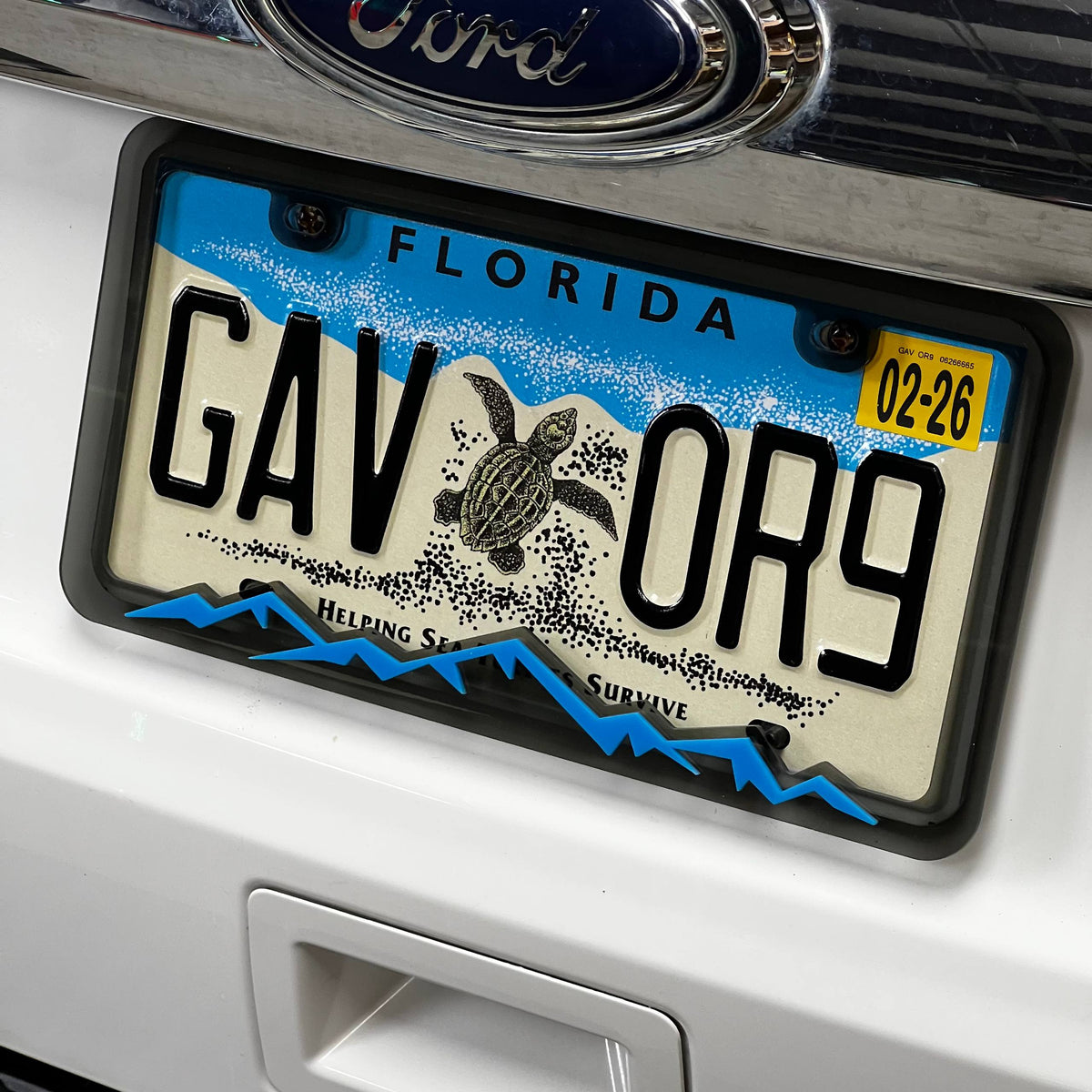 1PC License Plate Frame 3D Acrylic Badge - Car Truck Emblem Fender Sticker