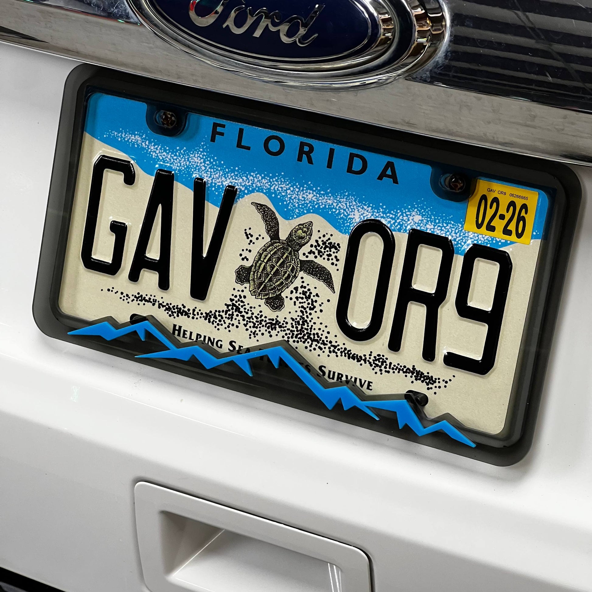1PC License Plate Frame 3D Acrylic Badge - Car Truck Emblem Fender Sticker
