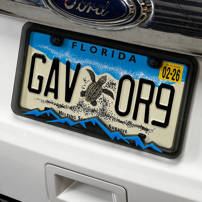 1PC License Plate Frame 3D Acrylic Badge - Car Truck Emblem Fender Sticker