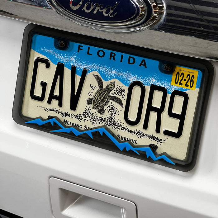 1PC License Plate Frame 3D Acrylic Badge - Car Truck Emblem Fender Sticker