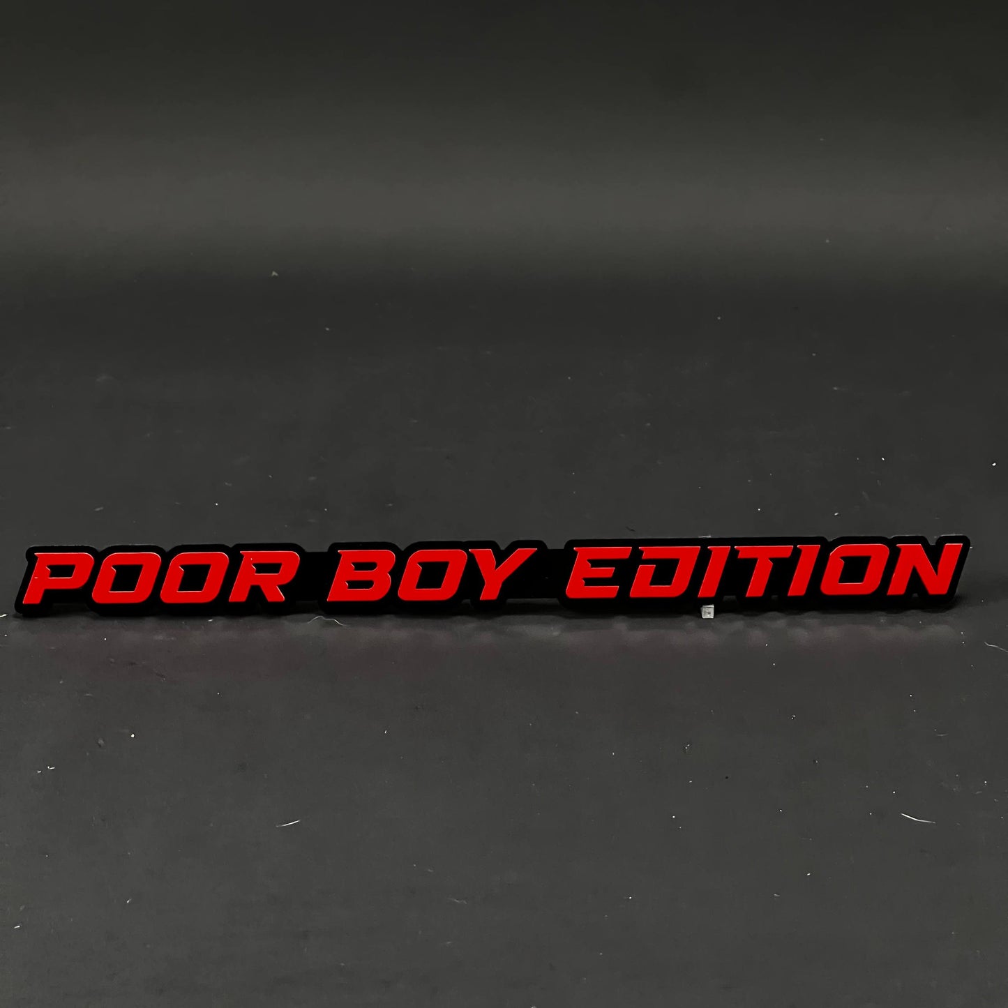 1PC POOR BOY EDITION 3D Acrylic Badge - Car Truck Emblem Fender Sticker