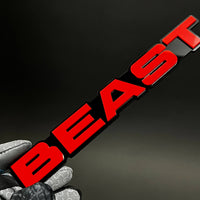 1PC BEAST 3D Acrylic Badge - Car Truck Emblem Fender Tailgate Trunk Sticker
