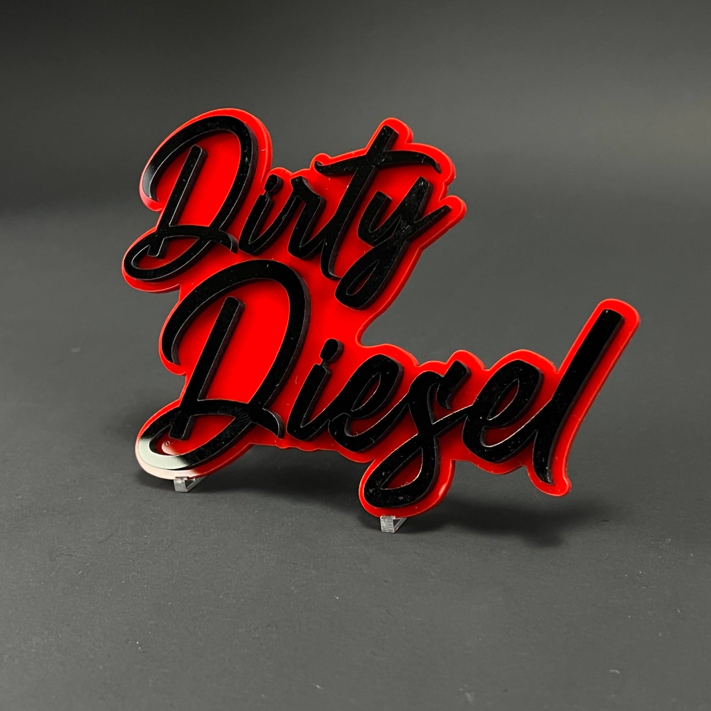 1PC Dirty Diesel 3D Acrylic Badge - Car Truck Emblem Fender Sticker