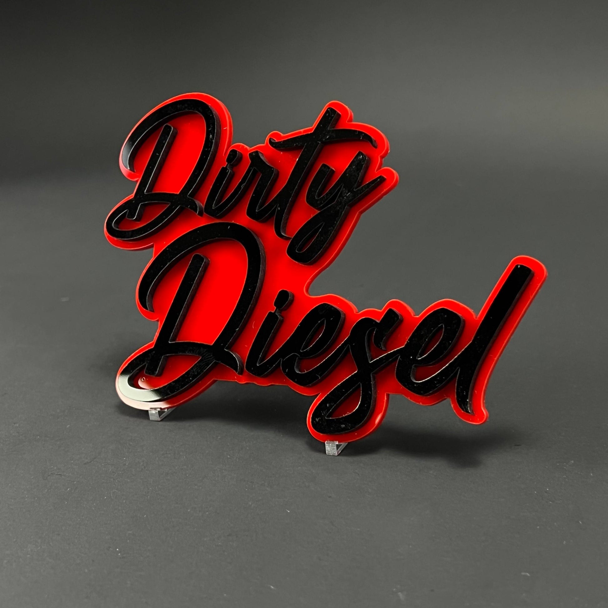 1PC Dirty Diesel 3D Acrylic Badge - Car Truck Emblem Fender Sticker