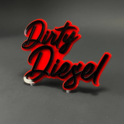 1PC Dirty Diesel 3D Acrylic Badge - Car Truck Emblem Fender Sticker