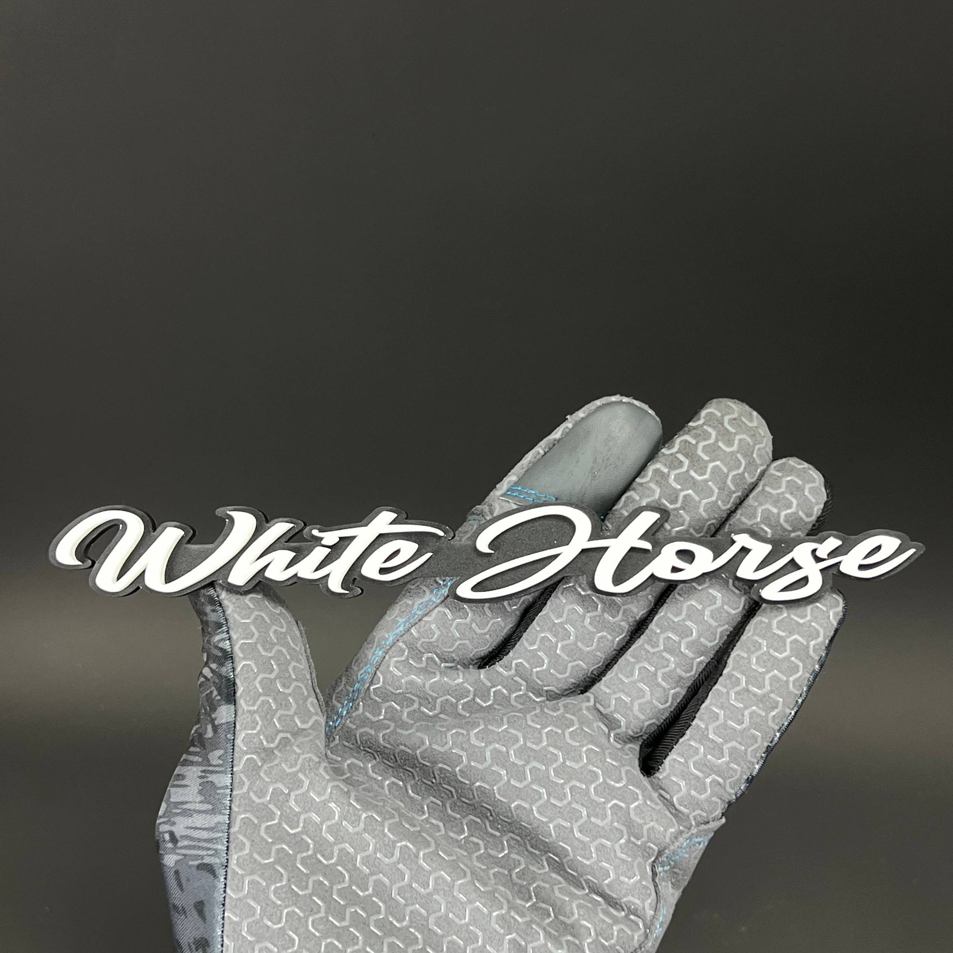 1PC White Horse 3D Acrylic Badge - Car Truck Emblem Fender Sticker