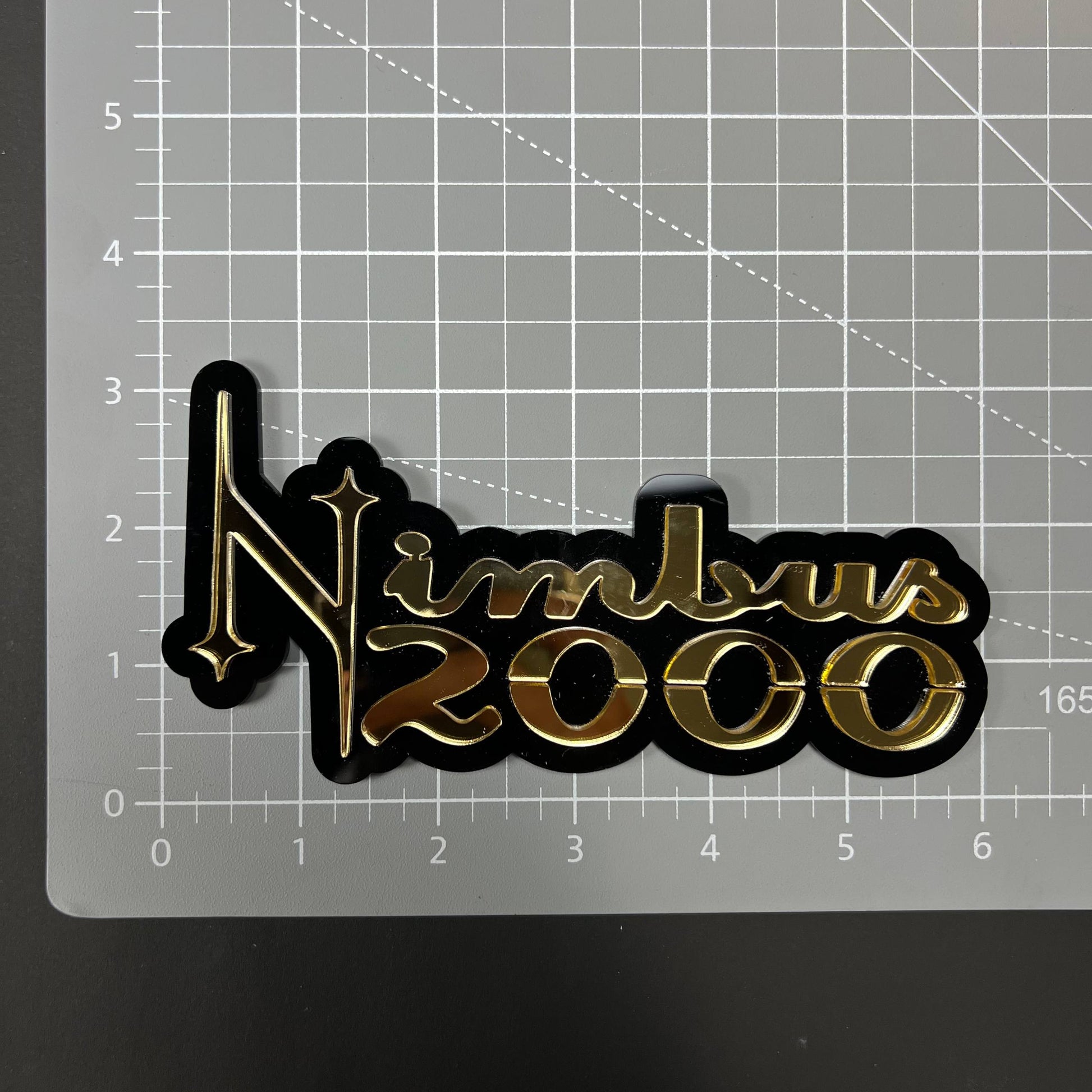 1PC Nimbus 2000 3D Acrylic Badge - Car Truck Emblem Fender Sticker