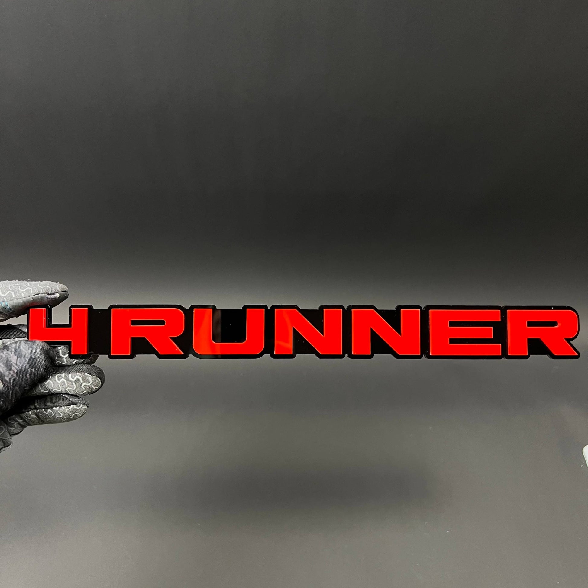 1PC 4RUNNER (Red) 3D Acrylic Badge - Car Truck Emblem Fender Sticker