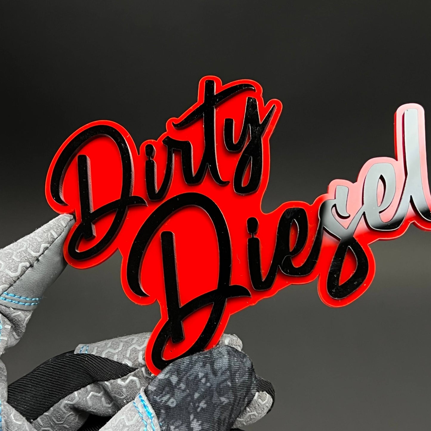 1PC Dirty Diesel 3D Acrylic Badge - Car Truck Emblem Fender Sticker