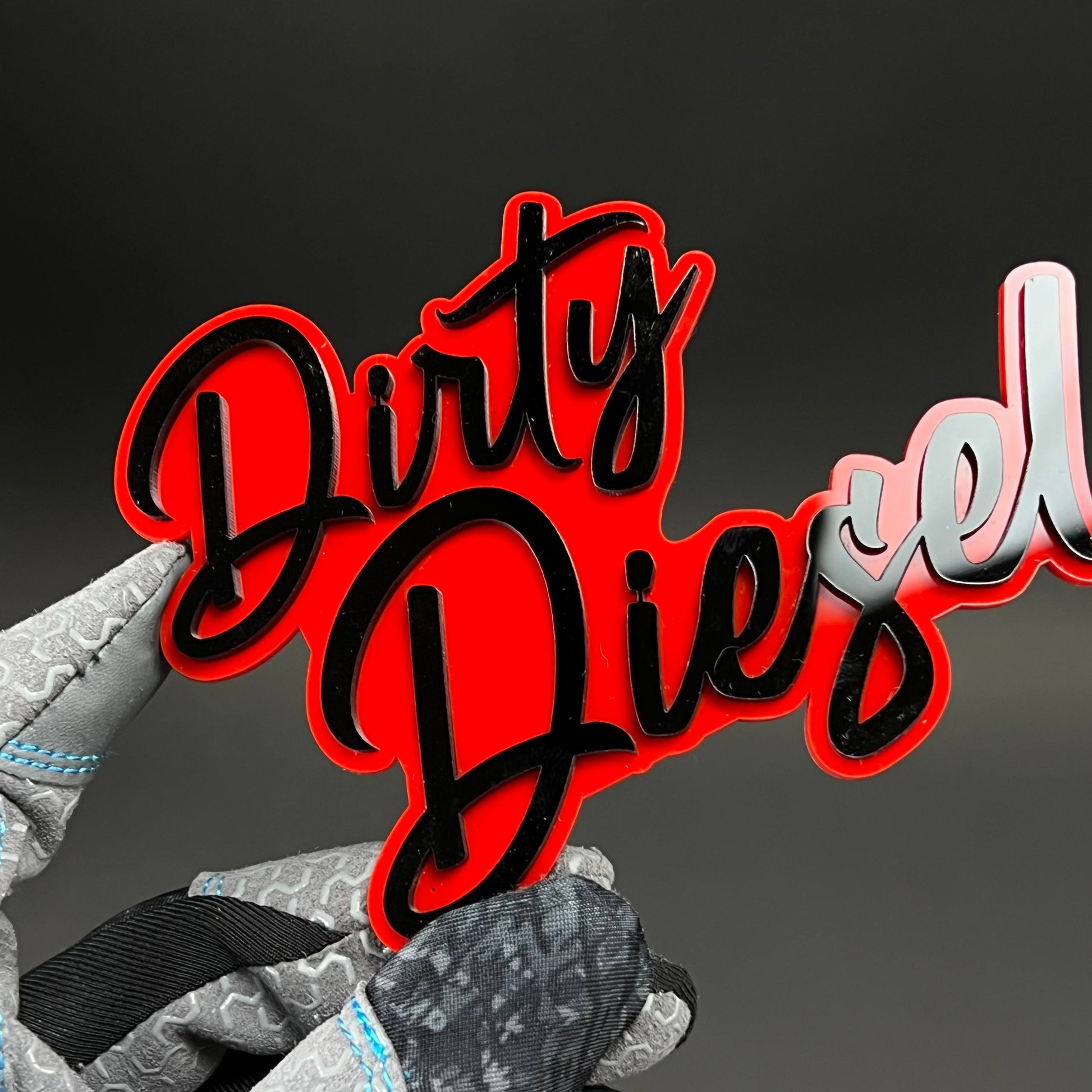 1PC Dirty Diesel 3D Acrylic Badge - Car Truck Emblem Fender Sticker