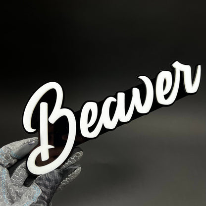 1PC Beaver 3D Acrylic Badge - Car Truck Emblem Fender Tailgate Trunk Sticker