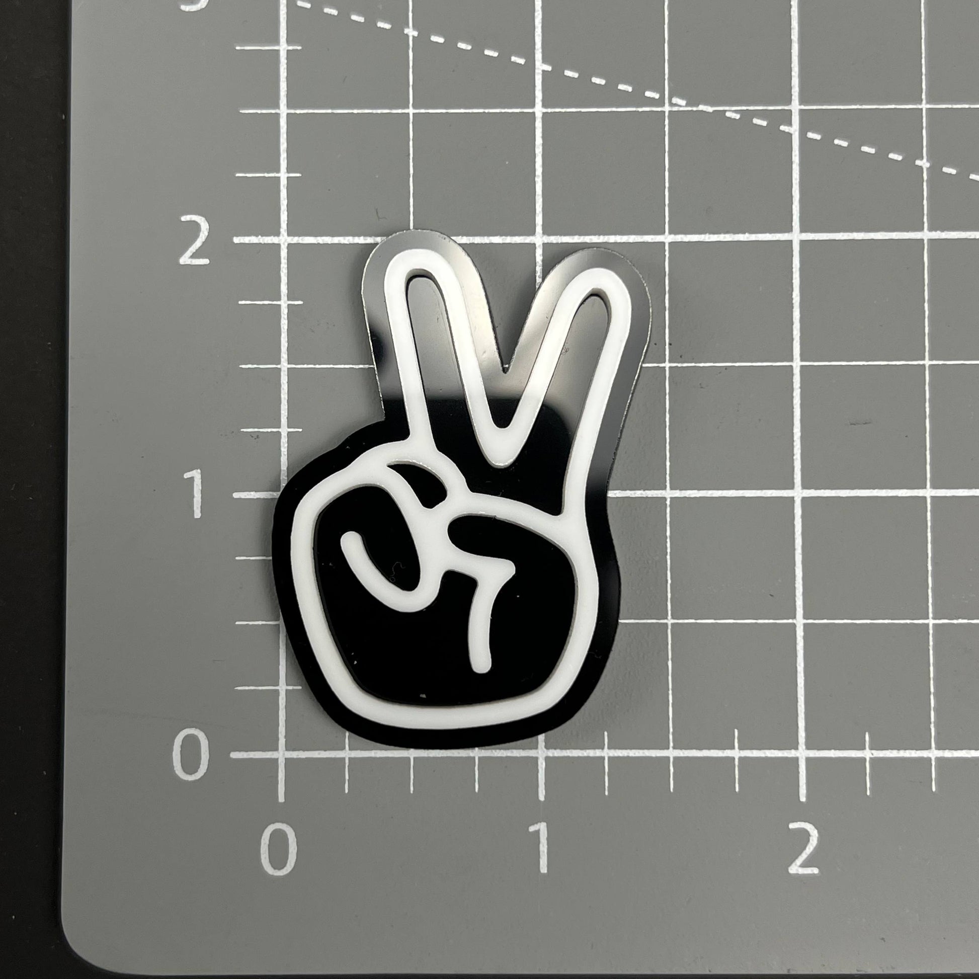 1PC Peace Hand 3D Acrylic Badge - Car Truck Emblem Fender Tailgate Trunk Sticker
