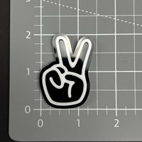1PC Peace Hand 3D Acrylic Badge - Car Truck Emblem Fender Tailgate Trunk Sticker