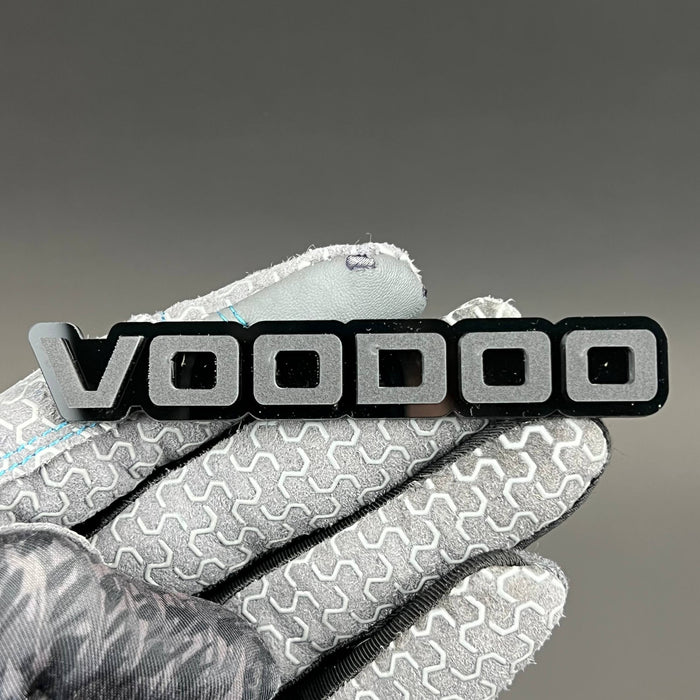Voodoo Black 3D Acrylic Badge - Car Truck Emblem Fender Tailgate Trunk Sticker