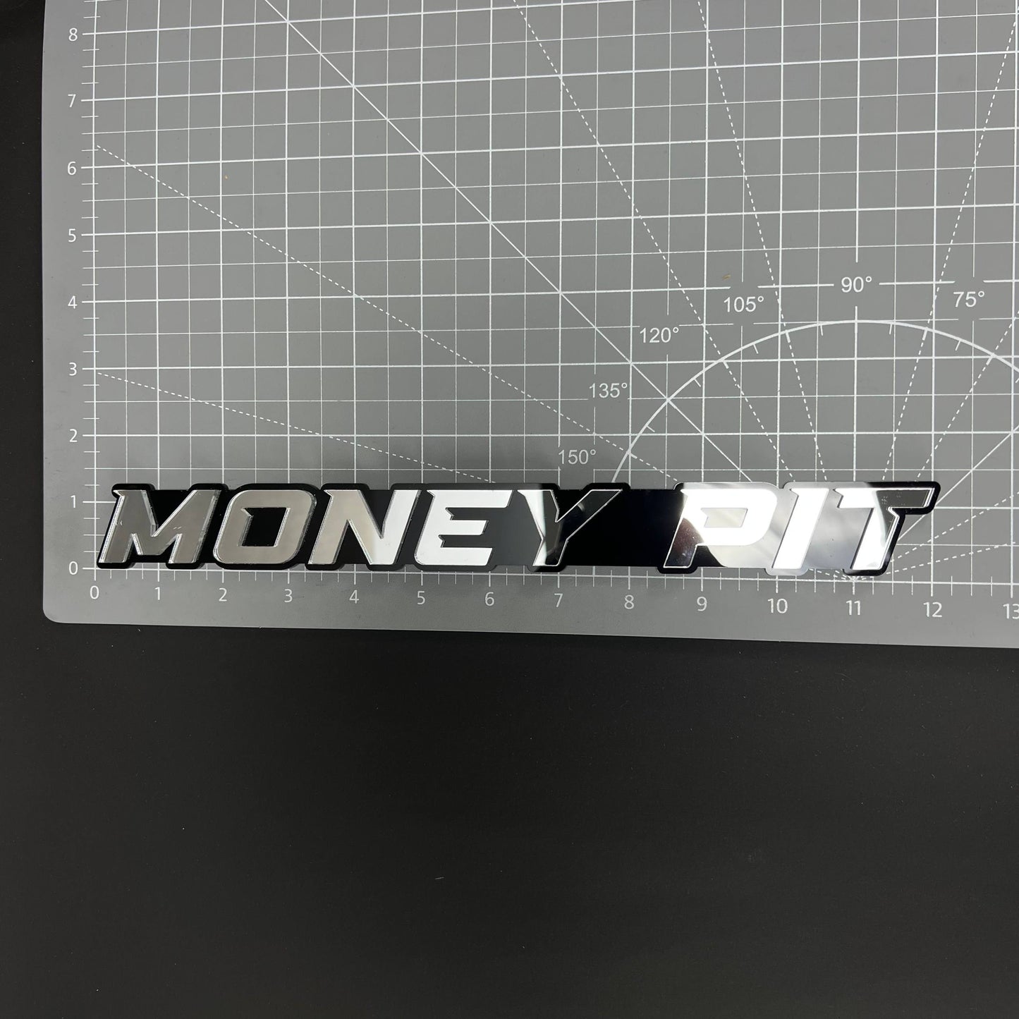 1PC MONEY PIT 3D Acrylic Badge - Car Truck Emblem Fender Tailgate Trunk Sticker