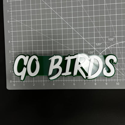 1PC GO BIRDS 3D Acrylic Badge - Car Truck Emblem Fender Tailgate Trunk Sticker