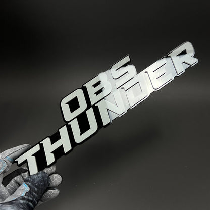 1PC OBS THUNDER 3D Acrylic Badge - Car Truck Emblem Fender Sticker