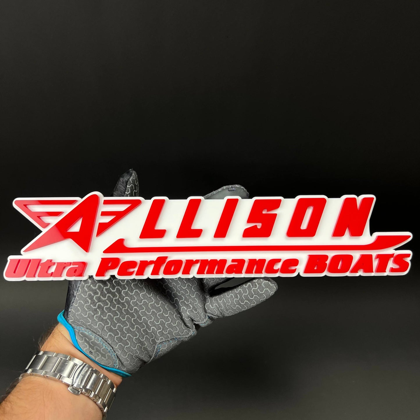 1PC ALLISON Ultra Performance BOATS 3D Acrylic Car Badge - Fender Emblem