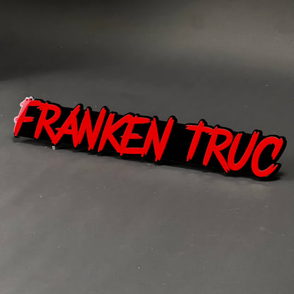 1PC FRANKEN TRUCK 3D Acrylic Badge - Car Truck Emblem Fender Sticker