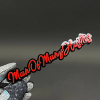 1PC ManOfManyHustles 3D Acrylic Badge - Car Truck Emblem Fender Sticker