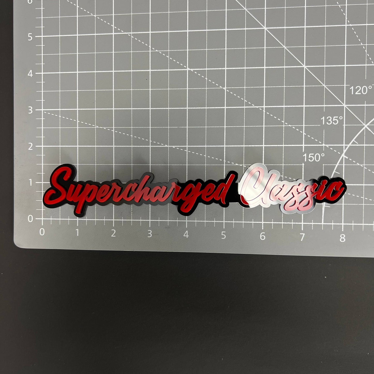 1PC Supercharged Classic 3D Acrylic Badge - Car Truck Emblem Fender Sticker