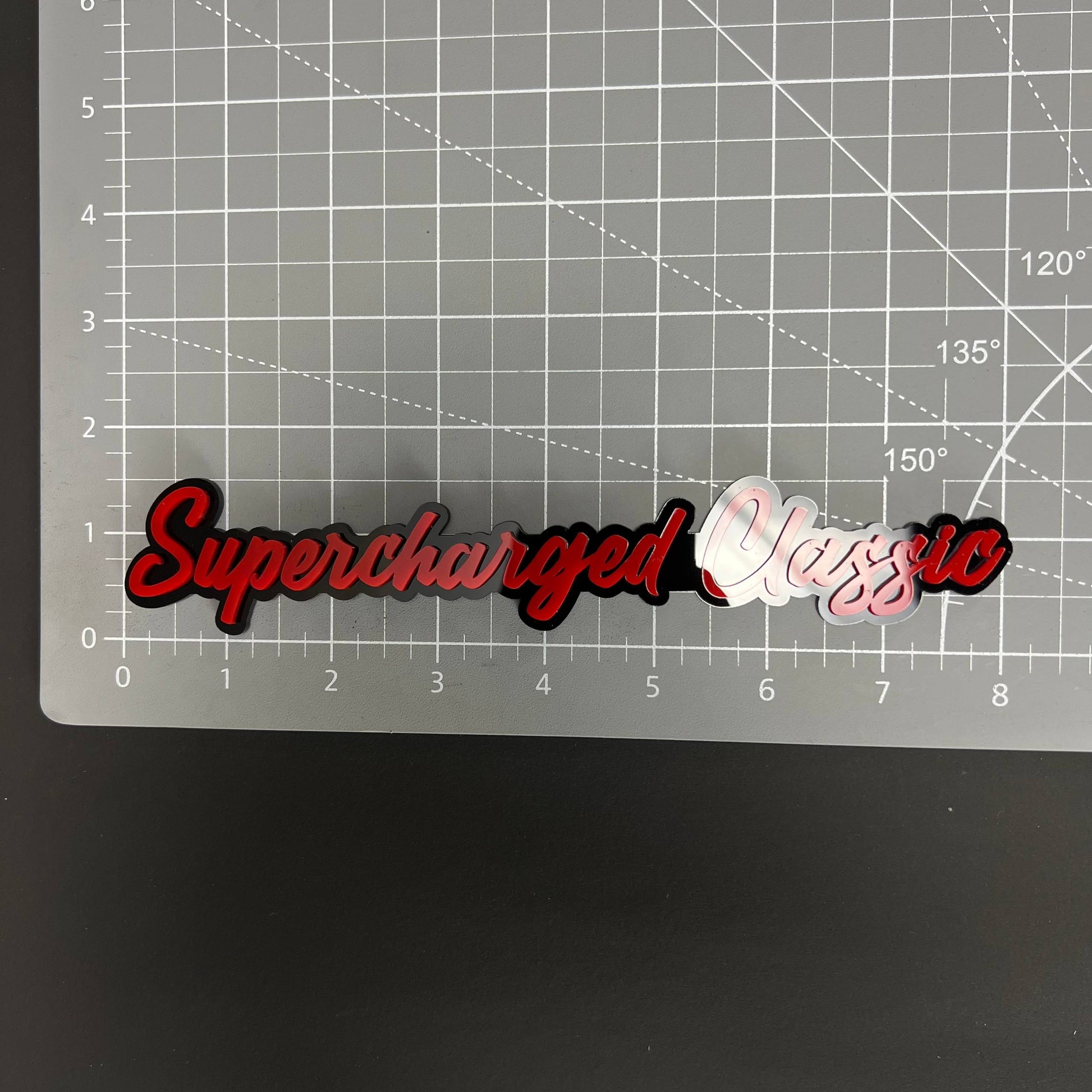 1PC Supercharged Classic 3D Acrylic Badge - Car Truck Emblem Fender Sticker