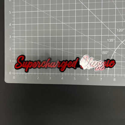 1PC Supercharged Classic 3D Acrylic Badge - Car Truck Emblem Fender Sticker