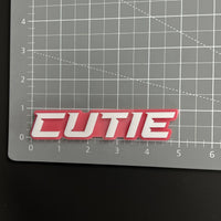 1PC CUTIE 3D Acrylic Badge - Car Truck Emblem Fender Tailgate Trunk Sticker