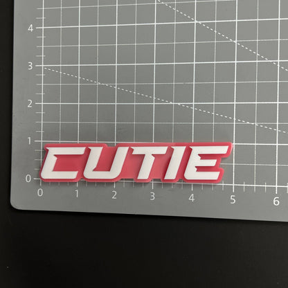 1PC CUTIE 3D Acrylic Badge - Car Truck Emblem Fender Tailgate Trunk Sticker