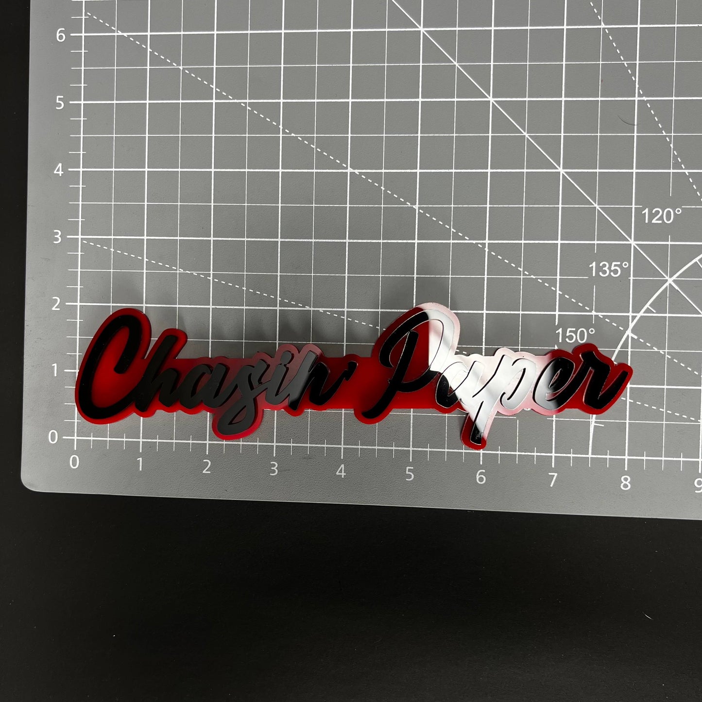 1PC Chasin Paper 3D Acrylic Badge - Car Truck Emblem Fender Sticker
